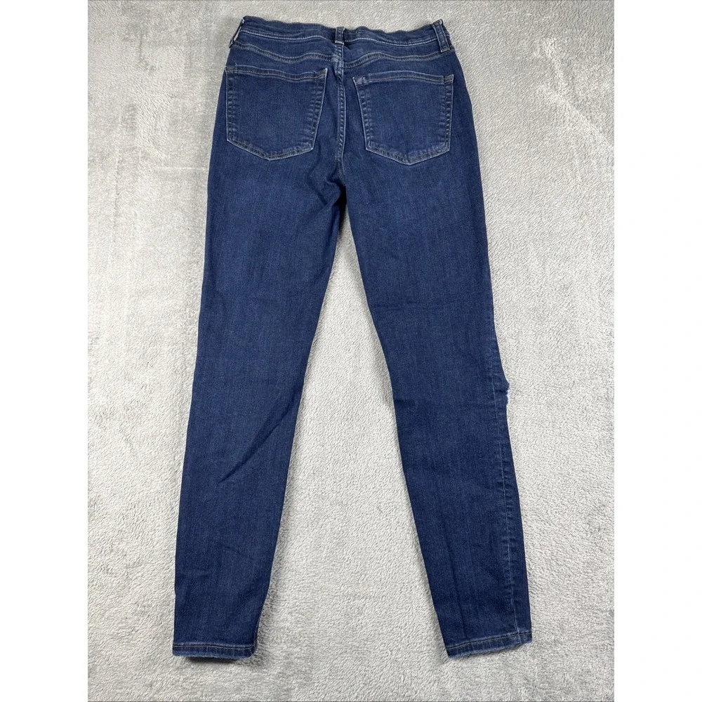 Free People Women's Distressed Knee‎ Denim Skinny Jeans Medium Wash Size W 27R